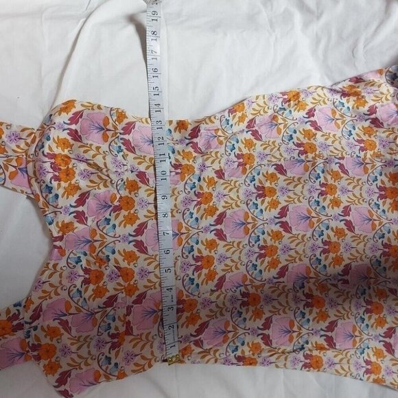 Free People Sasha Mini Dress Coquette Cottagecore Floral Sweetheart Small - Picture 9 of 9